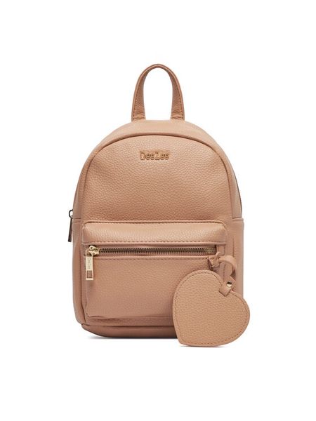 DeeZee Plecak DZE-S-008-07 Beżowy. Brązowe plecaki damskie DeeZee, bez wzorów, ze skóry. Za 129.99 zł.