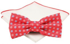 Mucha z poszetką - Chattier, Męska - Pomarańczowa w Groszki. Brązowe krawaty i muchy Chattier, bez wzorów, eleganckie. Za 59.00 zł.