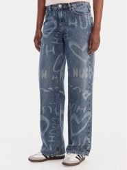 HUGO Jeansy Gamala 50553051 Niebieski Baggy Fit. Niebieskie jeansy damskie Hugo, bez wzorów, z bawełny. Za 599.99 zł.