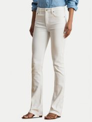 LAUREN RALPH LAUREN Jeansy 200926081001 Biały Bootcut Fit. Białe jeansy damskie Lauren Ralph Lauren, bez wzorów, z bawełny. Za 715.99 zł.