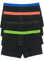 Bokserki damskie (4 pary). Czarne majtki damskie bonprix. Za 69.99 zł.