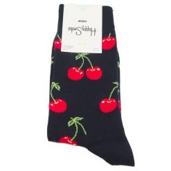 Skarpety Happy Socks Model Cherry Kolor Niebieski. Niebieskie skarpetki damskie Happy Socks, bez wzorów, z tkaniny. Za 56.65 zł.