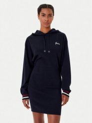 Guess Sukienka dzianinowa V5BK01 Z1152 Granatowy Regular Fit. Niebieskie sukienki damskie Guess, xxs, z aplikacjami, z dzianiny, bez kołnierzyka, bez ramiączek. Za 339.99 zł.