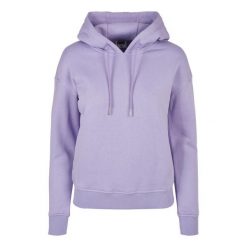Bluza damska Urban Classics organic-Duże rozmiary. Niebieskie bluzy damskie Urban Classics, s, bez wzorów, z bawełny, bez ramiączek, z kapturem. Za 246.20 zł.