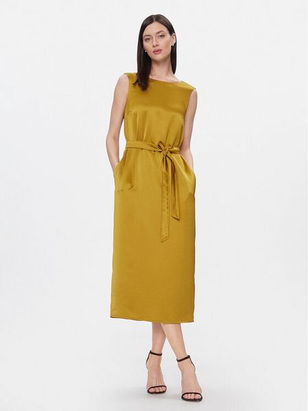 Weekend Max Mara Sukienka codzienna Baiardo 2415221021 Żółty Regular Fit. Żółte sukienki damskie Weekend Max Mara, na co dzień, bez wzorów, z syntetyku, bez kołnierzyka, bez ramiączek, proste. Za 569.99 zł.