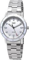 Zegarek QQ Zegarek damski QQ QB85-201 srebrny. Szare zegarki damskie Q&Q, srebrne. Za 152.00 zł.