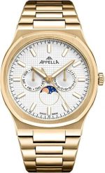 Zegarek męski Appella L12006.1113QF złoty. Żółte zegarki męskie Appella, bez wzorów, złote. Za 1,940.00 zł.
