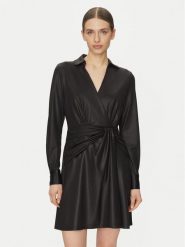 DKNY Sukienka koktajlowa DD4JL26A Czarny Slim Fit. Czarne sukienki damskie DKNY, bez wzorów, z syntetyku, wizytowe, bez kołnierzyka, bez ramiączek. Za 339.99 zł.