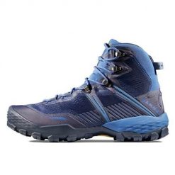 Buty trekkingowe męskie Mammut Ducan Ii High Gtx. Niebieskie buty zimowe męskie Mammut, bez wzorów, z materiału, za kostkę, bez obcasa, bez zapięcia. Za 839.99 zł.