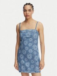 Roxy Sukienka jeansowa Dreamy Daze ERJDD03011 Niebieski Regular Fit. Niebieskie sukienki damskie Roxy, s, bez wzorów, z bawełny, bez kołnierzyka, bez ramiączek. Za 319.99 zł.