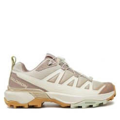 Trekkingi Salomon. Szare obuwie sportowe damskie Salomon, bez wzorów, bez zapięcia, trekkingowe. Za 509.99 zł.