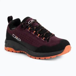 Buty damskie CMP Vertyx Low. Czerwone obuwie trekkingowe damskie CMP, ze skóry, bez zapięcia. Za 479.99 zł.