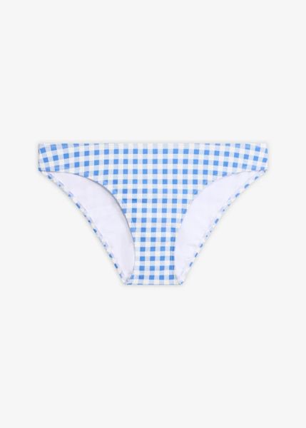 Figi bikini w kratkę. Białe bikini bonprix, bez wzorów. Za 19.99 zł.
