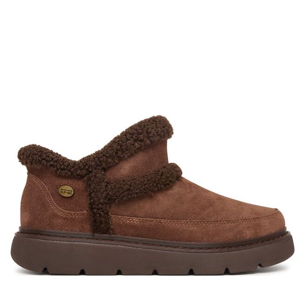 Śniegowce Skechers. Brązowe śniegowce damskie Skechers, bez zapięcia. Za 339.99 zł.