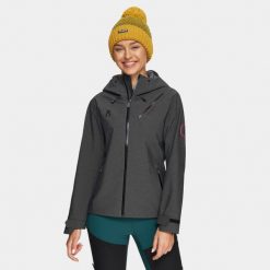 Kurtka trekkingowa hardshell damska Alpinus Gingera. Czarne kurtki sportowe damskie Alpinus, xl, bez wzorów, z hardshellu, bez ramiączek, bez kaptura, trekkingowe. Za 599.00 zł.