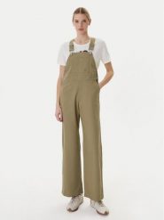 Roxy Ogrodniczki Trail Blazer ERJWO03027 Zielony Wide Leg. Zielone spodnie materiałowe damskie Roxy, bez wzorów, z bawełny. Za 369.99 zł.