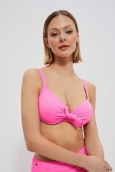 Góra od bikini różowa. Czerwone stroje kąpielowe damskie MOODO, m, bez wzorów, z elastanu. W wyprzedaży za 20.99 zł.