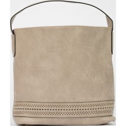 Torba shopper z ozdobną plecionką. Portfele damskie Greenpoint, bez wzorów, z poliesteru, bez dodatków. Za 59.99 zł.