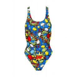 Strój jednoczęściowy kąpielowy damski na basen Aqua-Sport Diamond Boom. Czerwone stroje kąpielowe damskie AQUA-SPORT, xs, bez wzorów. Za 139.00 zł.