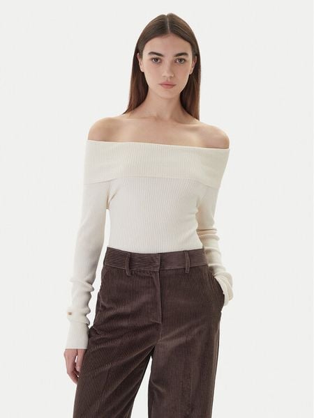 Kontatto Sweter 3M0813C Écru Regular Fit. Swetry nierozpinane damskie Kontatto, m, bez wzorów, z wiskozy, bez kołnierzyka, bez ramiączek. Za 209.99 zł.