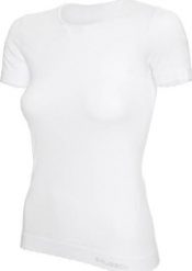 Brubeck SS00970A Koszulka damska z krótkim rękawem COMFORT COTTON biały L. Białe bluzki damskie Brubeck, l, bez wzorów, bez kołnierzyka, bez ramiączek. Za 90.09 zł.
