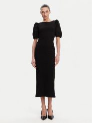 French Connection Sukienka codzienna 71YDL Czarny Slim Fit. Czarne sukienki damskie French Connection, na co dzień, m, bez wzorów, z bawełny, bez kołnierzyka, bez ramiączek, proste. Za 289.99 zł.