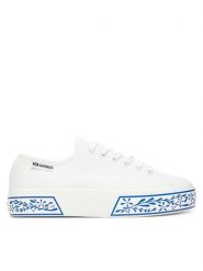 Superga Tenisówki S3146EW 3740 Biały. Białe trampki i tenisówki damskie Superga, bez wzorów, z materiału, bez zapięcia. W wyprzedaży za 289.99 zł.