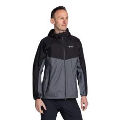 Męska kurtka hardshell Kilpi HURRICANE-M. Czerwone kurtki męskie Kilpi, m, bez wzorów, z hardshellu, bez kaptura, trekkingowe. Za 504.68 zł.