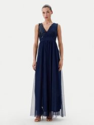 Rinascimento Sukienka wieczorowa CFC0123704003 Granatowy Regular Fit. Niebieskie sukienki damskie Rinascimento, l, bez wzorów, z syntetyku, wizytowe, bez kołnierzyka, bez ramiączek. Za 569.99 zł.