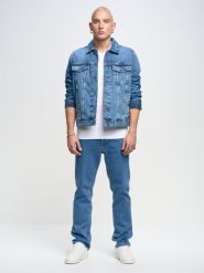 Kurtka męska jeansowa niebieska Charlie 445. Niebieskie kurtki męskie BIG STAR, l, bez wzorów, z jeansu, eleganckie, bez kaptura. W wyprzedaży za 299.99 zł.
