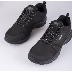 Buty trekkingowe męskie DK czarne. Czarne trekkingi męskie z materiału, bez zapięcia. Za 197.04 zł.