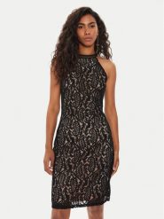 Guess Sukienka koktajlowa New Liza W4YK0K KC760 Czarny Bodycon Fit. Czarne sukienki damskie Guess, xl, z aplikacjami, z syntetyku, wizytowe, bez kołnierzyka, bez ramiączek, bodycon. Za 329.99 zł.