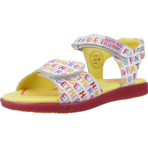 Sandały AGATHA RUIZ DE LA PRADA 242964A Biały. Białe sandały damskie Agatha Ruiz de la Prada, na lato, bez wzorów, ze skóry, bez zapięcia. Za 252.35 zł.