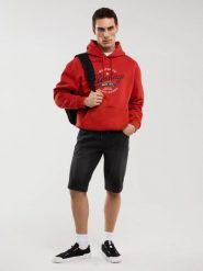 Szorty męskie jeansowe czarne Parker 954. Czarne szorty męskie BIG STAR, bez wzorów, z denimu, eleganckie. W wyprzedaży za 139.99 zł.