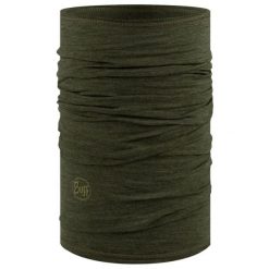 Chusta Buff Merino Wool Lightweight Solid Bark. Zielone szaliki męskie Buff, bez wzorów, z wełny. Za 87.99 zł.