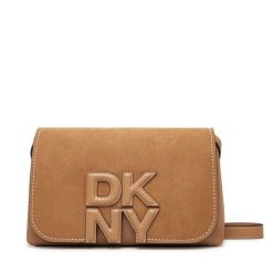 Torebka DKNY. Brązowe listonoszki damskie DKNY, bez wzorów, bez dodatków. Za 429.99 zł.