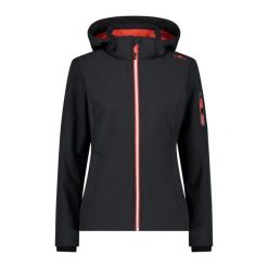 Kurtka damska turystyczna CMP 39A5006. Czarne kurtki sportowe damskie CMP, l, bez wzorów, bez ramiączek, bez kaptura, trekkingowe. W wyprzedaży za 314.99 zł.