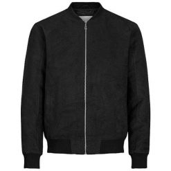 Jack&Jones Męska kurtka Jorhoward Casual Bomber Black (rozmiar S). Czarne kurtki męskie Jack&Jones, m, bez wzorów, casualowe, bez kaptura. W wyprzedaży za 174.00 zł.