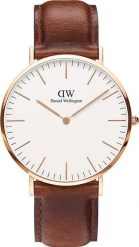 Zegarek męski Daniel Wellington DW00100006 brązowy. Brązowe zegarki męskie Daniel Wellington, bez wzorów. Za 945.56 zł.