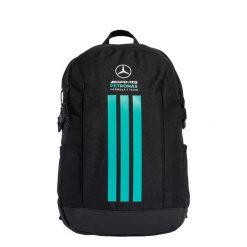 PLECAK MERCEDES-AMG PETRONAS FORMULA 1 DNA 3 STRIPES. Czarne plecaki męskie Adidas, bez wzorów, z materiału, biznesowe. Za 169.00 zł.