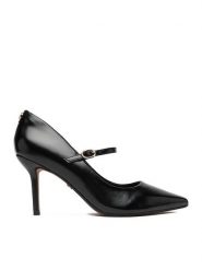 Nine West Szpilki CEO-CD25-321-1 Czarny. Czarne szpilki damskie Nine West, bez wzorów, ze skóry, bez obcasa, na szpilce, bez zapięcia. Za 249.99 zł.