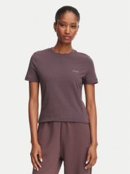Guess T-Shirt V6RI07 J1314 Brązowy ciemny Regular Fit. Brązowe t-shirty damskie Guess, l, z aplikacjami, z bawełny, bez kołnierzyka, bez ramiączek. Za 154.99 zł.