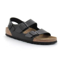 Sandały Birkenstock Milano Bs Dorosłych. Czarne sandały męskie Birkenstock, bez wzorów, ze skóry, bez zapięcia. Za 761.00 zł.