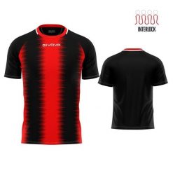 Koszulka Sportowa Givova Stripe Czerwona/Czarna L - Oddychająca i Trwała. Czarne koszulki sportowe damskie Givova, l, bez wzorów, bez ramiączek, do piłki nożnej. Za 145.99 zł.