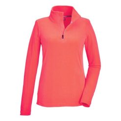 Bluza damska Killtec KSW 101 WMN FLC SHRT. Brązowe bluzy damskie KILLTEC, bez wzorów, bez ramiączek, bez kaptura. W wyprzedaży za 89.99 zł.