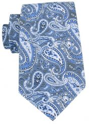 Męski Krawat - Chattier - Odcienie Błękitu, Wzór Paisley. Niebieskie krawaty i muchy Chattier, bez wzorów, z tkaniny, eleganckie. Za 55.00 zł.