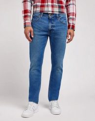 MESKIE SPODNIE LUKE INDIGO VINTAGE 112349321 L719015994. Niebieskie jeansy męskie Lee, z bawełny, casualowe. Za 229.99 zł.