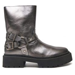 Botki Steve Madden. Szare botki damskie Steve Madden, bez wzorów, bez obcasa, na płaskiej podeszwie, bez zapięcia. Za 659.99 zł.