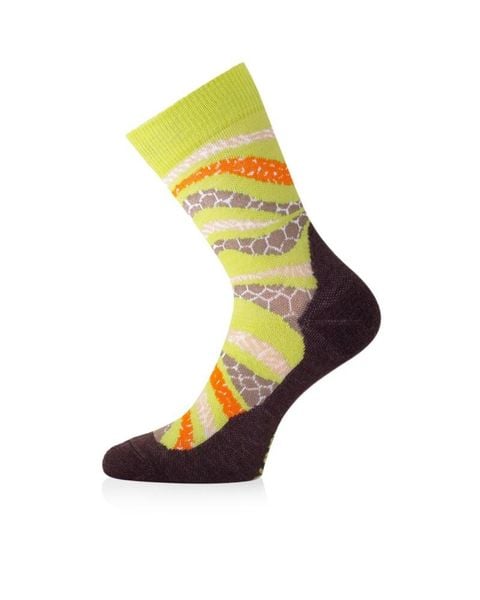 Skarpety merino WLF. Brązowe skarpetki damskie LASTING, bez wzorów, z elastanu. Za 63.00 zł.
