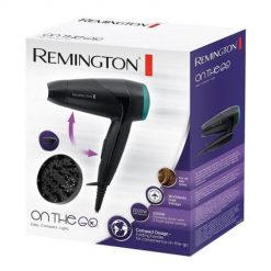 Suszarka do włosów REMINGTON Compact On The Go D1500 (2000W; kolor czarny). Czarne suszarki do włosów Remington. Za 77.99 zł.